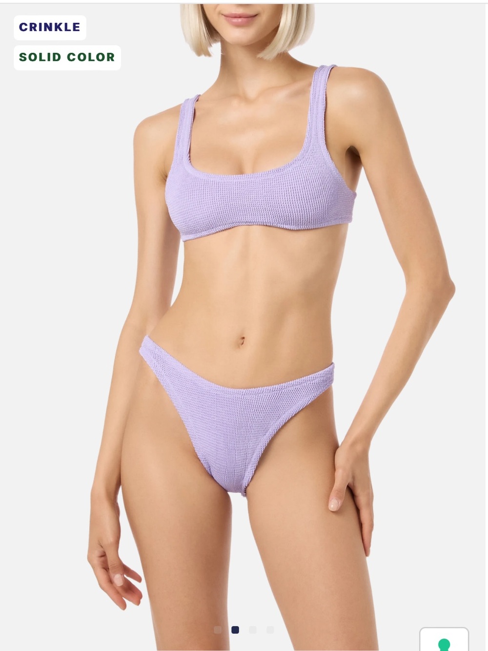 MC2 Saint Barth Crinkle Lilac Lavender Purple Bikini Set